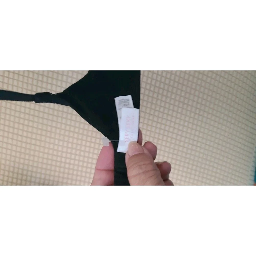 Victoria’s Secret Very Sexy Balconet Bra 34C Black Beige Semi Sheer Lace